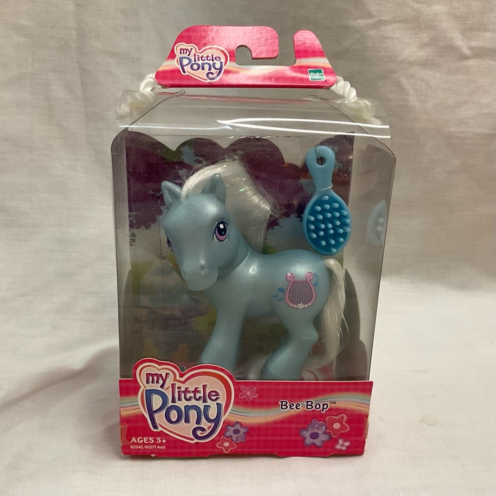 My Little Pony c2003 Bee-Bop New in Box Blue Music Lyre NIB - Picture 3 of 9